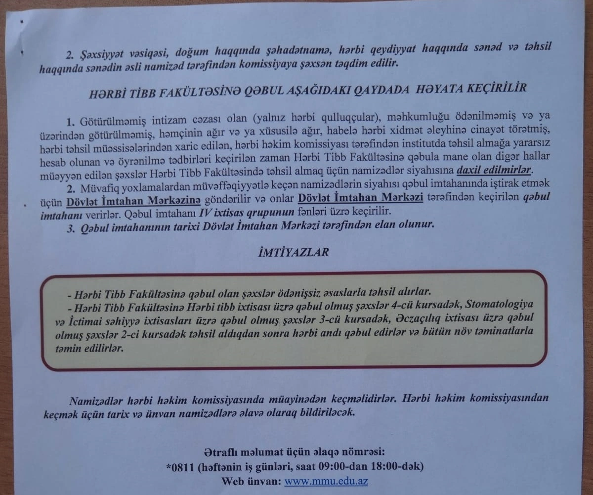 Milli Mudafiə Unuversitetinin tabeliyində olan bütün xüsusi təyinatlı tədris müəssisələrində hazırlanan kadrlar muasir tələblərə cavab verirlər