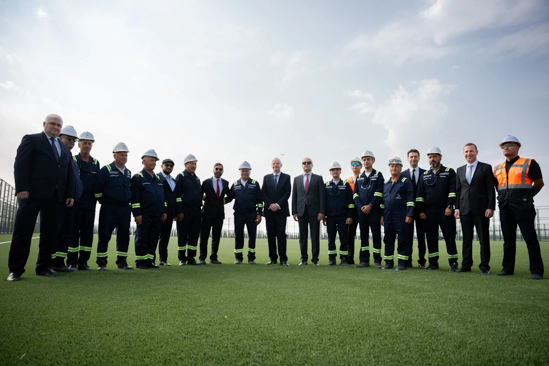 İnfantino Hövsanda inşa olunan meydançalara baxış keçirdi - FOTOLAR