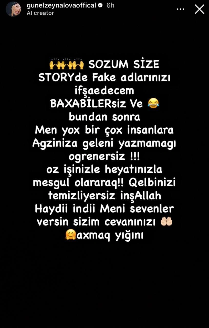 "Həddinizi bilin, hamınıza üzr istətdirəcəyəm" - FOTO