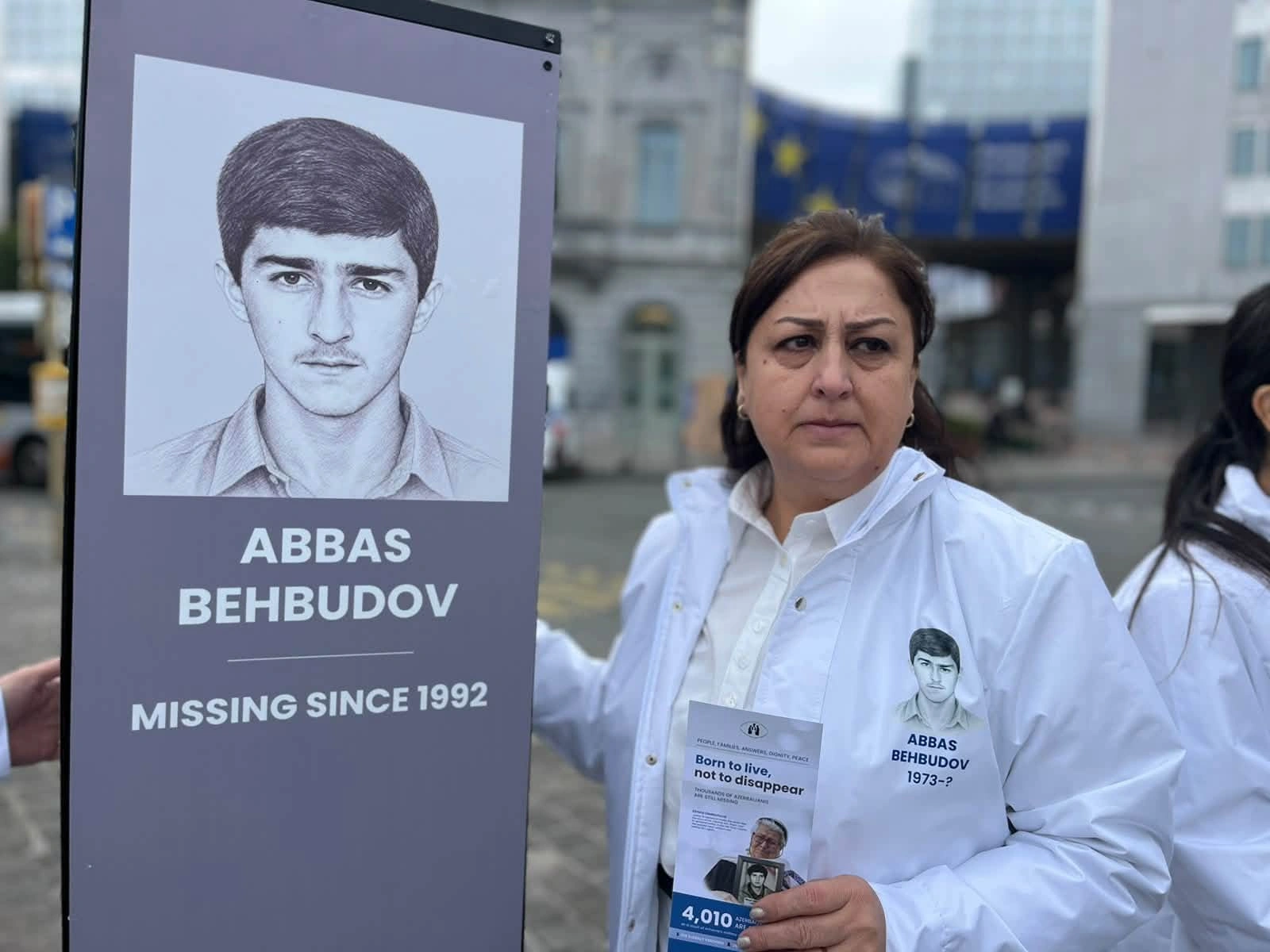 Azərbaycanlı itkin ailələri Avropa Parlamenti qarşısında etiraz aksiyası keçirib - FOTO