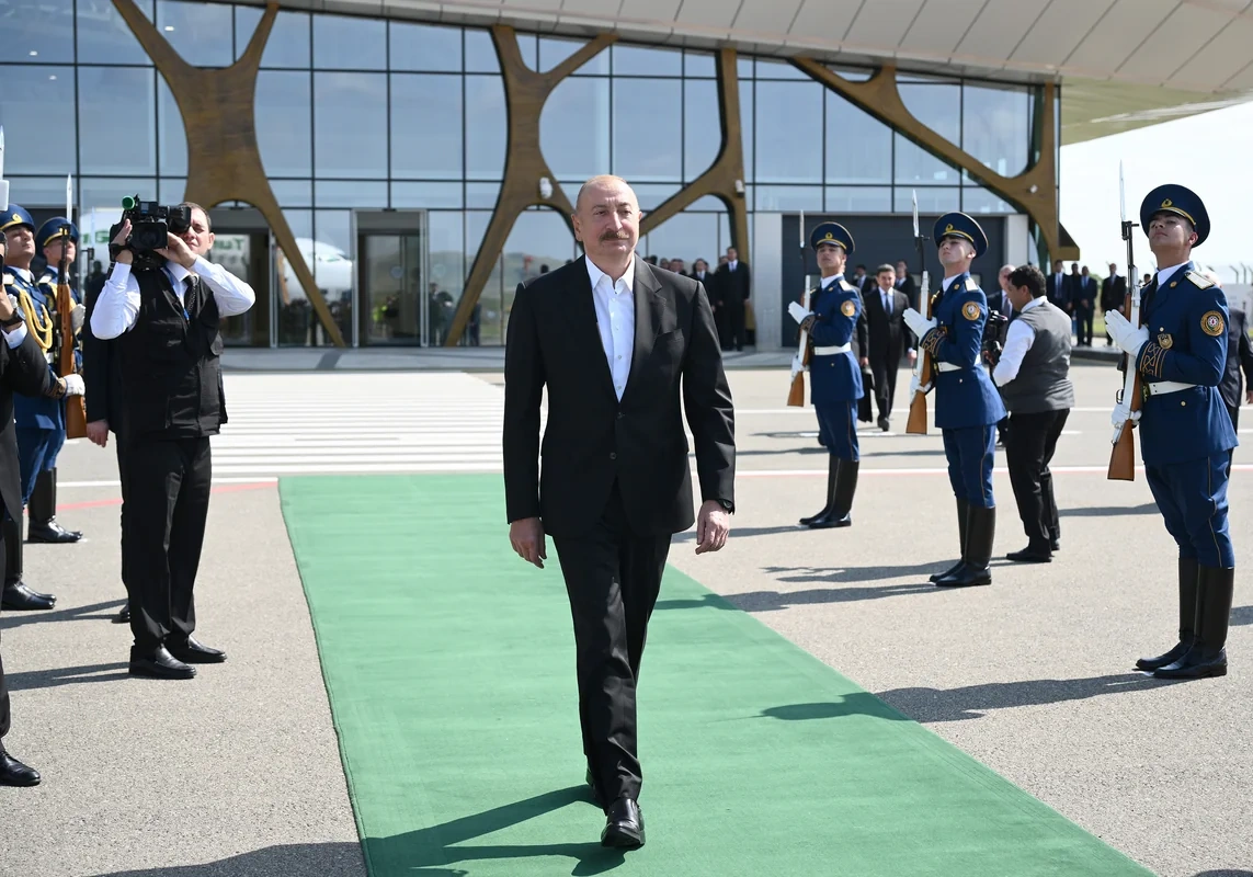 İlham Əliyev və Sərdar Berdiməhəmmədov Füzulidə - FOTO