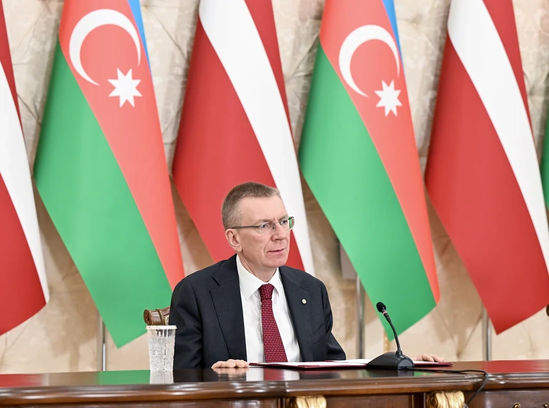 Azərbaycan və Latviya Prezidentləri mətbuata bəyanatlarla çıxış ediblər - YENİLƏNİB + FOTO