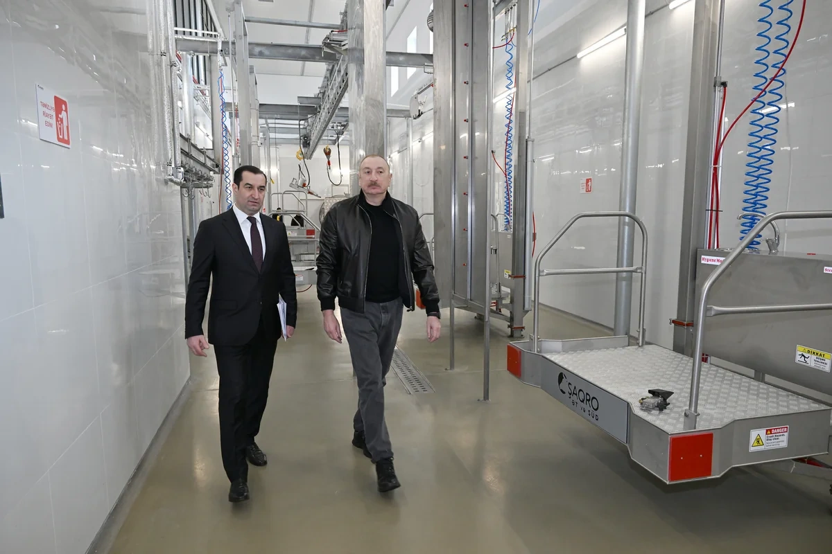 İlham Əliyev Şamaxıda "Şirvan Aqro" heyvandarlıq kompleksinin açılışında iştirak edib - FOTO