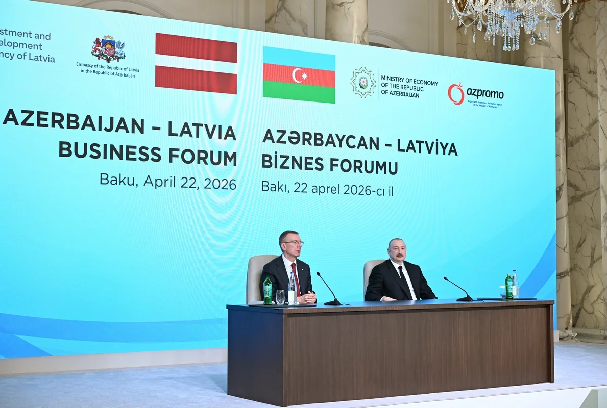 Bakıda Azərbaycan-Latviya biznes-forumu keçirilib - FOTO