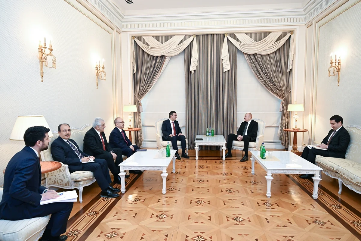 İlham Əliyev Cevdet Yılmazın başçılıq etdiyi nümayəndə heyətini qəbul etdi - FOTO