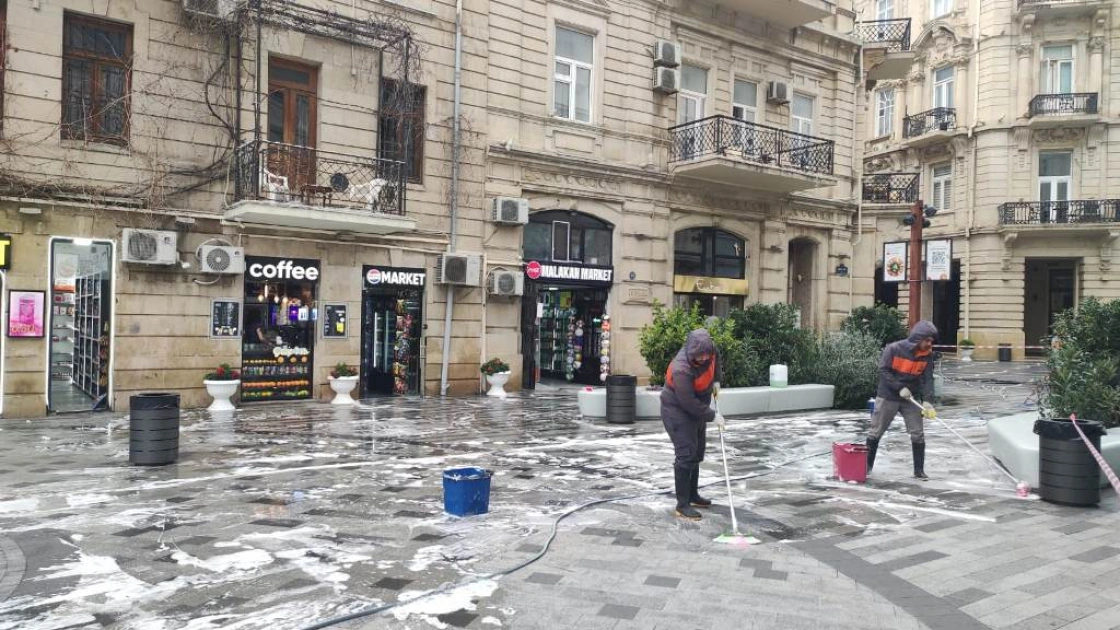 Güclü yağışdan sonra paytaxtda genişmiqyaslı daxili iməclik keçirilib - FOTOLAR