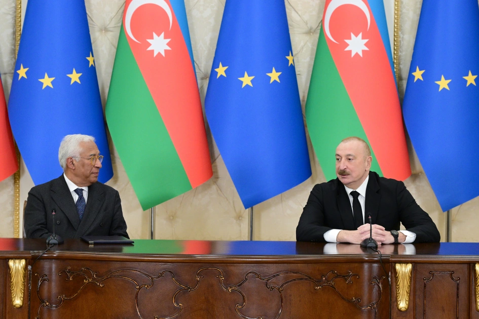 İlham Əliyev və Avropa İttifaqı Şurasının Prezidenti mətbuata bəyanatlarla çıxış ediblər - FOTO - YENİLƏNİB