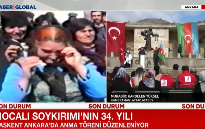 Ankarada Xocalı soyqırımının 34-cü ildönümü ilə bağlı anım mərasimi keçirilib - VİDEO