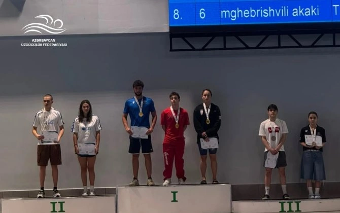 Azərbaycan üzgüçüləri Kutaisi turnirini 33 medalla başa vurublar