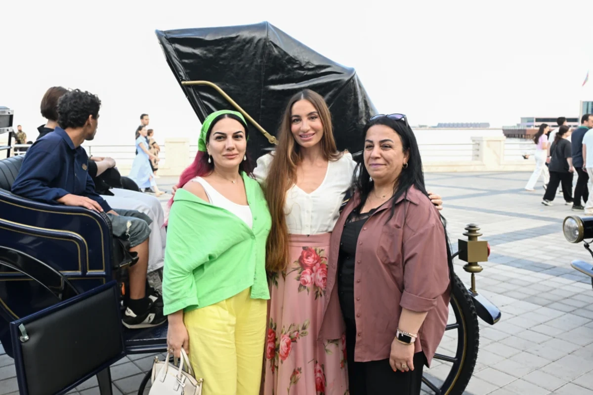 Leyla və Arzu Əliyevalar Dənizkənarı Milli Parkda açılış və təqdimat mərasimlərində - FOTO