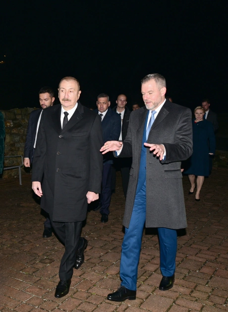 Azərbaycan və Slovakiya prezidentləri Bratislavada Devin qəsrində olublar - FOTO