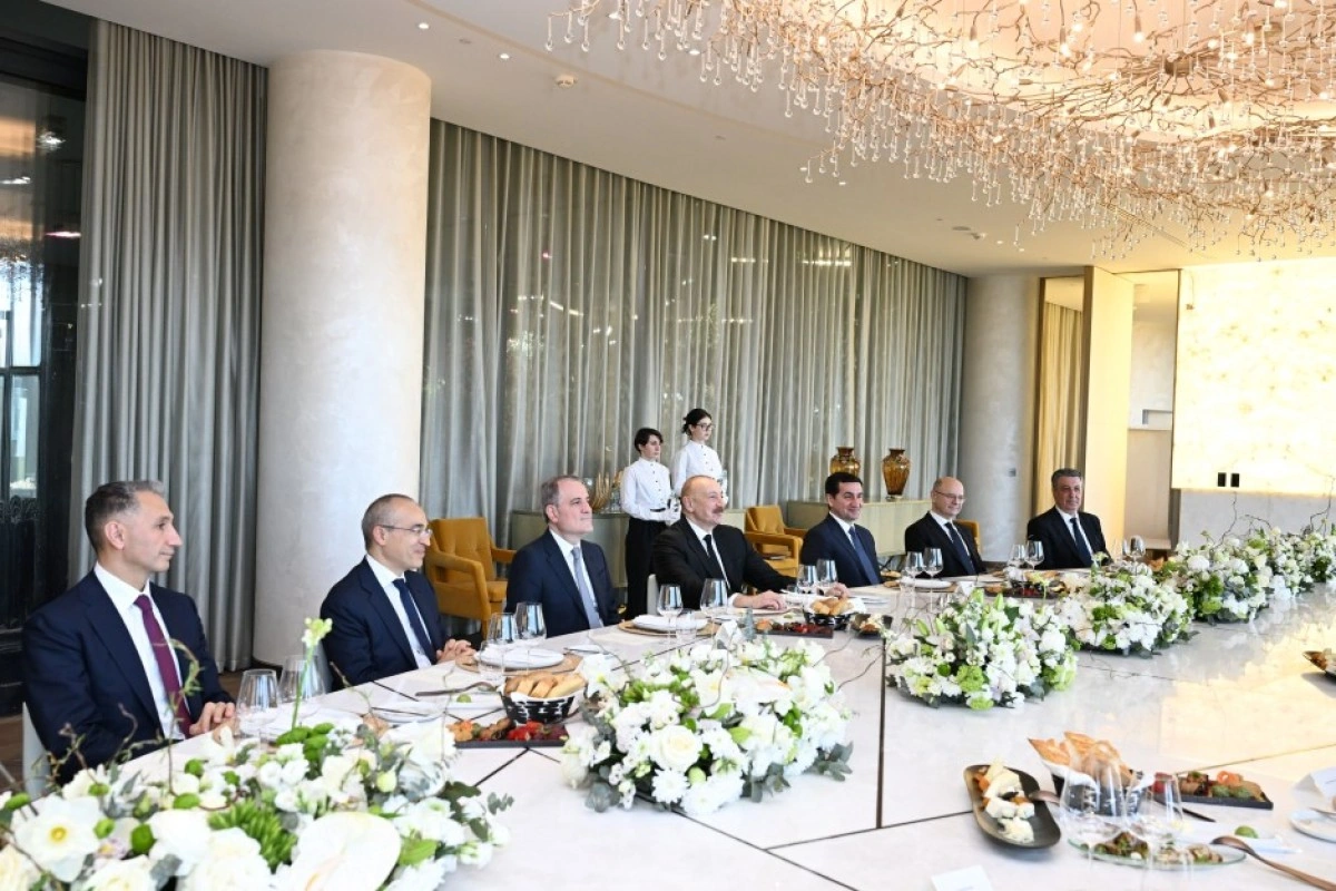 Gürcüstanda Azərbaycan Prezidentinin şərəfinə lanç verilib - FOTO