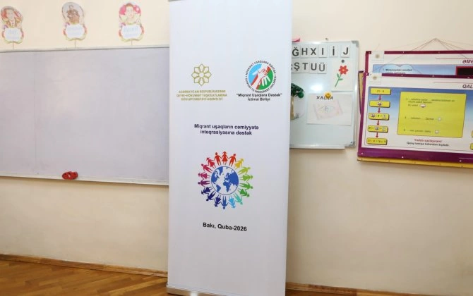 Miqrant uşaqlar üçün növbəti Azərbaycan dili kursu təşkil olunub - FOTOLAR