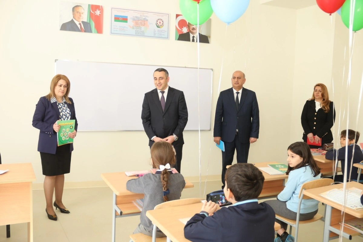 Ağdam şəhər 1 nömrəli məktəbdə tədrisə başlanılıb - FOTO