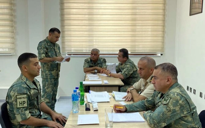 Hərbi qulluqçular üçün məharət dərəcələri üzrə sınaq imtahanları keçirilir - FOTO