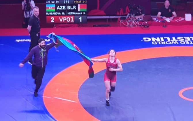 Azərbaycanın qadın güləşçisi Avropa çempionu olub