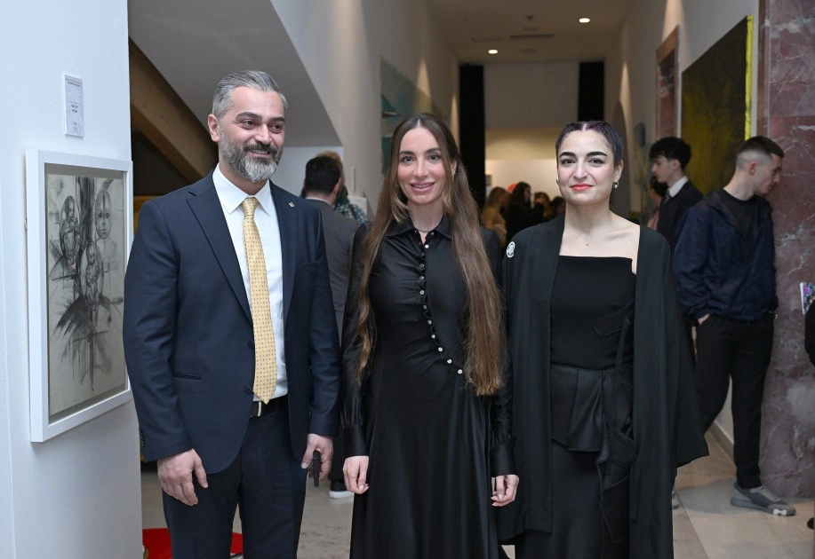 Leyla və Arzu Əliyevalar Tiranada MAMA "Ana təbiət" beynəlxalq incəsənət sərgisinin açılışında - FOTOLAR