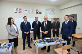 Ucarda Heydər Əliyev Fondunun təşəbbüsü ilə inşa olunan məktəb istifadəyə verilib - FOTO