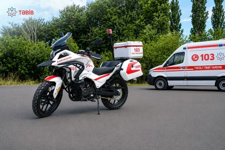 Azərbaycanda təcili yardım motosikletləri fəaliyyətə başladı - FOTO