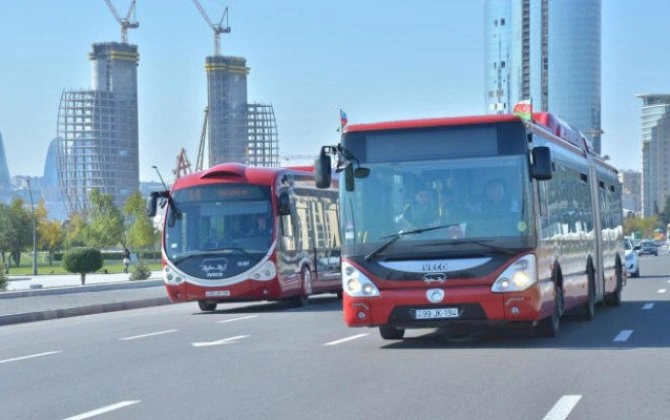 Avtobuslar yanvarın 1-də saat 01:30-dək fəaliyyət göstərəcək