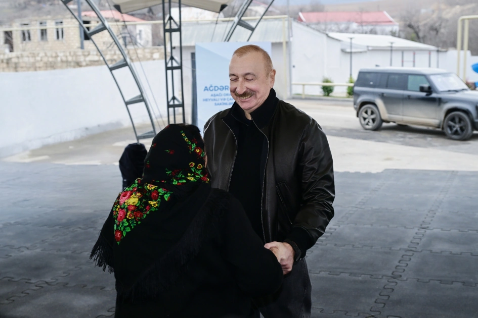 Prezident Ağdərənin Aşağı Oratağ, Çıldıran, Heyvalı və Çapar kəndlərinin sakinləri ilə görüşüb - FOTO
