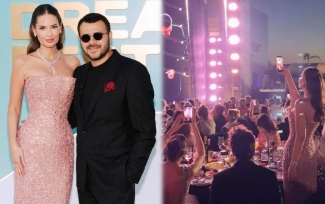 Emin Ağalarov oxudu, xanımı VİDEO çəkdi