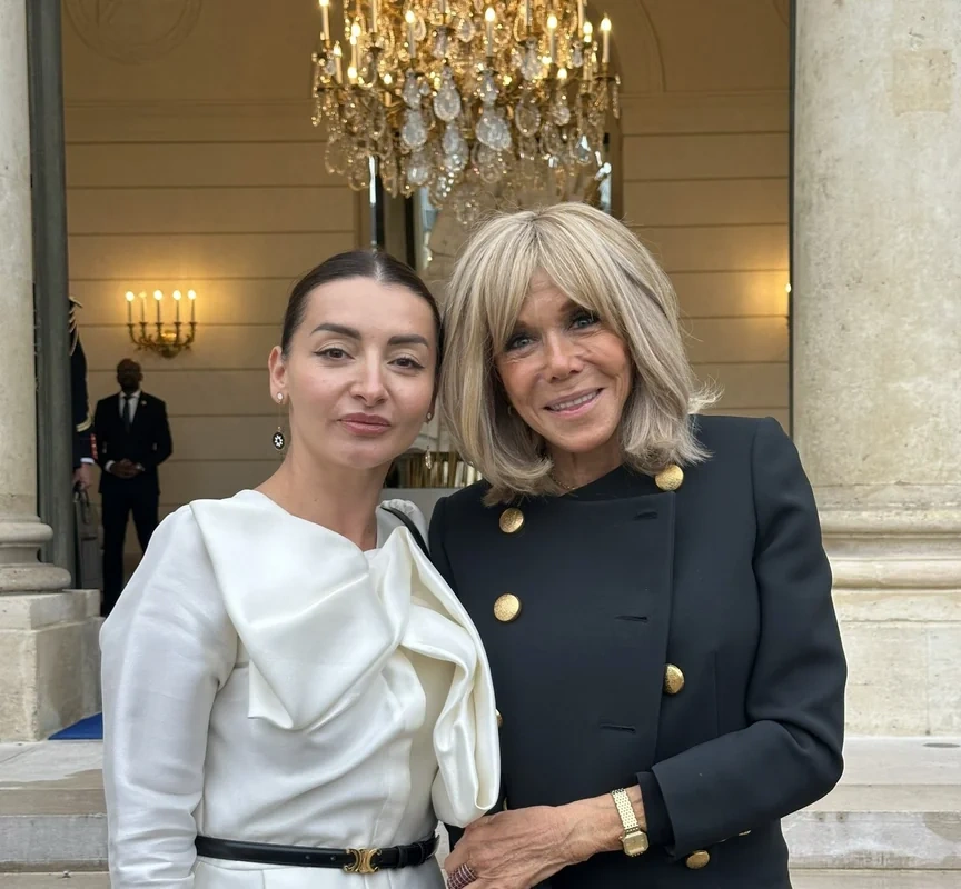 Leyla Abdullayeva ilə Bricit Makron arasında müzakirələr baş tutub - FOTO