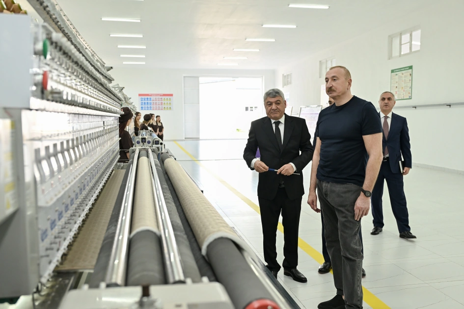 Xocalı şəhərində “Qarabağ Tekstil Evi” MMC istifadəyə verildi - FOTO
