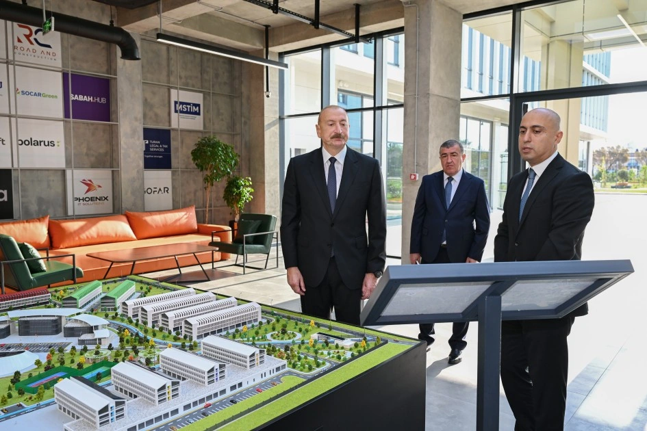 İlham Əliyev “SABAH.city” innovasiya şəhərciyinin birinci mərhələsinin açılışında - FOTOLAR