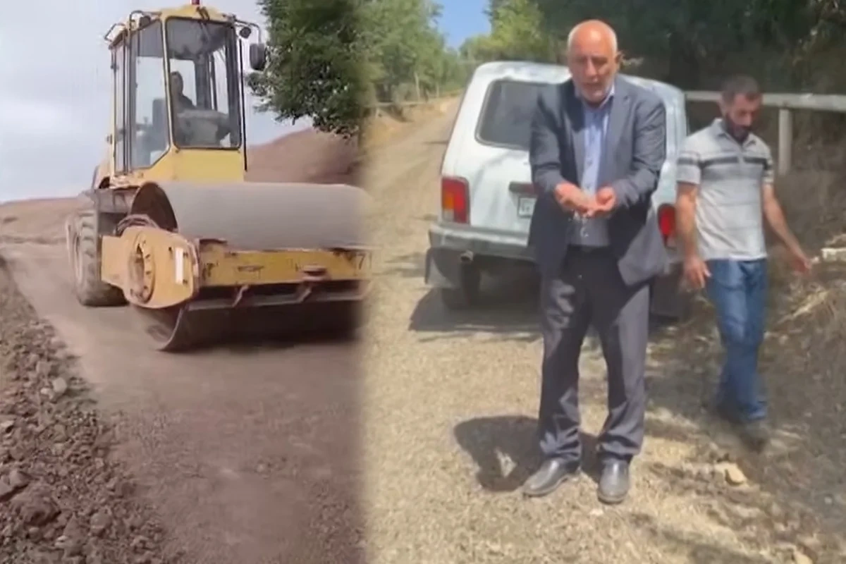 25 min manata yaxın pul yığıb yol çəkdirdilər, üç gün sonra dağıldı - Sakinlərdən ŞİKAYƏT - VİDEO