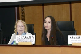 Leyla Əliyevanın iştirakı ilə Cenevrədə Xəzər dənizinin ekoloji problemləri müzakirə olunub - FOTO