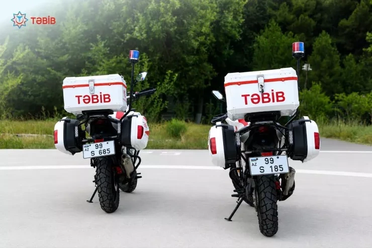 Azərbaycanda təcili yardım motosikletləri fəaliyyətə başladı - FOTO