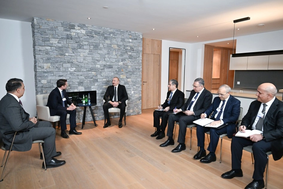 Prezident Davosda daha bir görüş keçirdi - FOTOLAR