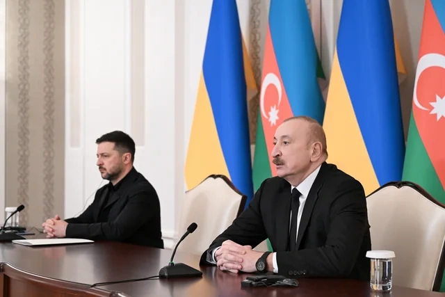 Azərbaycan və Ukrayna prezidentləri mətbuata bəyanatlarla çıxış ediblər - YENİLƏNİB + FOTO