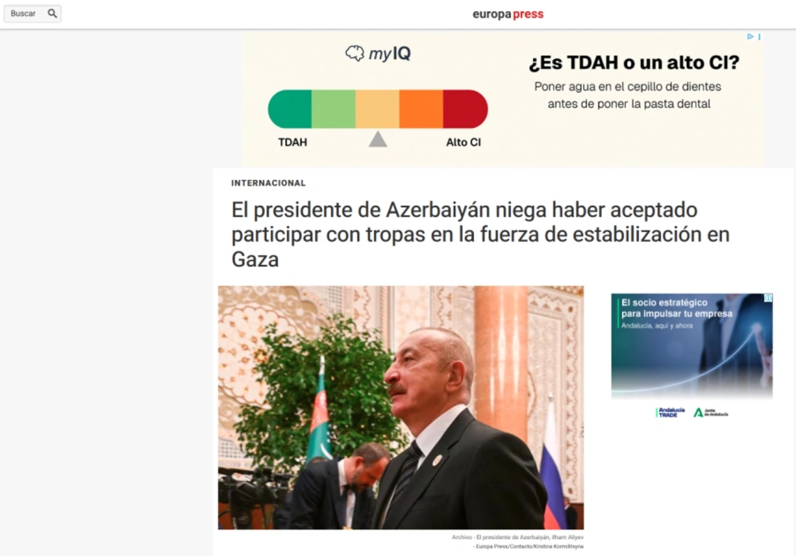 Prezident İlham Əliyevin yerli televiziya kanallarına müsahibəsi dünya mediasının diqqət mərkəzindədir - FOTO