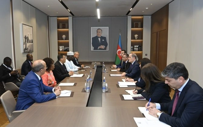 Ceyhun Bayramov Pan-Afrika Parlamentinin prezidenti ilə görüşüb - FOTO