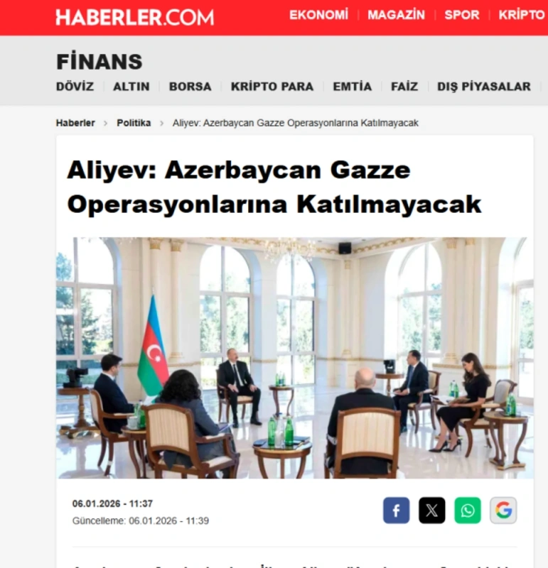 Prezident İlham Əliyevin yerli televiziya kanallarına müsahibəsi dünya mediasının diqqət mərkəzindədir - FOTO