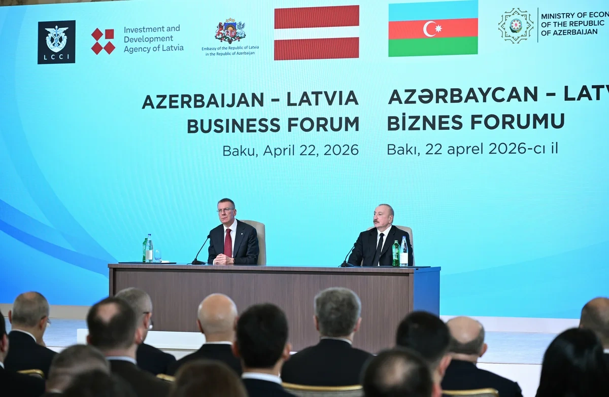 Bakıda Azərbaycan-Latviya biznes-forumu keçirilib - FOTO