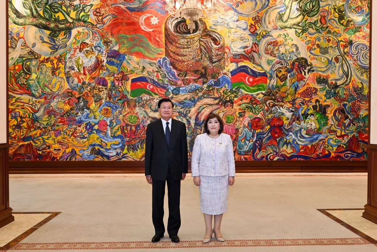 Sahibə Qafarova Laos Prezidenti ilə görüşdü - FOTO