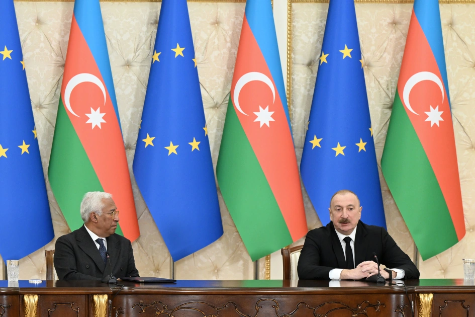 İlham Əliyev və Avropa İttifaqı Şurasının Prezidenti mətbuata bəyanatlarla çıxış ediblər - FOTO - YENİLƏNİB