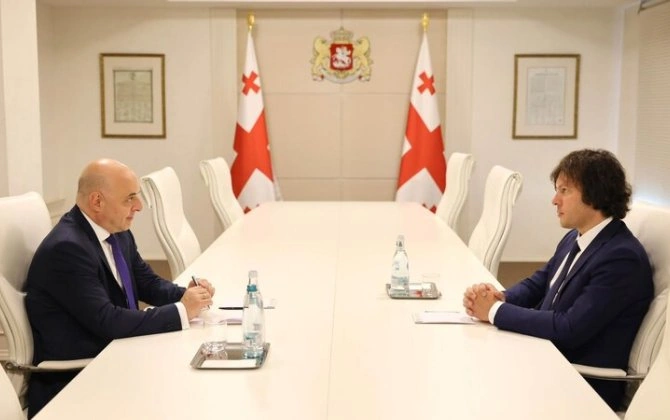 Kobaxidze Gürcüstanın Azərbaycana yeni təyin olunmuş səfiri ilə görüşdü