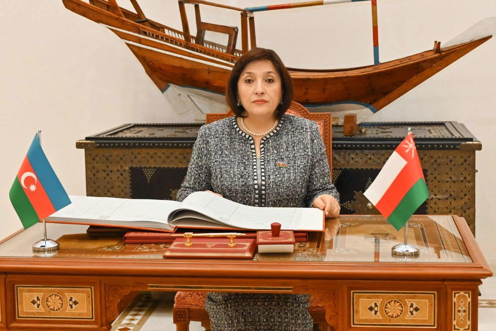 Sahibə Qafarova Oman Şura Məclisinin sədri ilə görüşüb - FOTO
