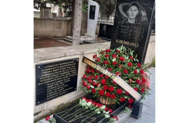 Şəhid Elçin Kərimbəylinin xatirəsi yad edilib - FOTOLAR