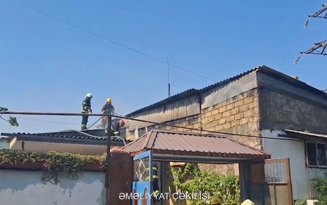 Sumqayıtda yanğın olub - VİDEO