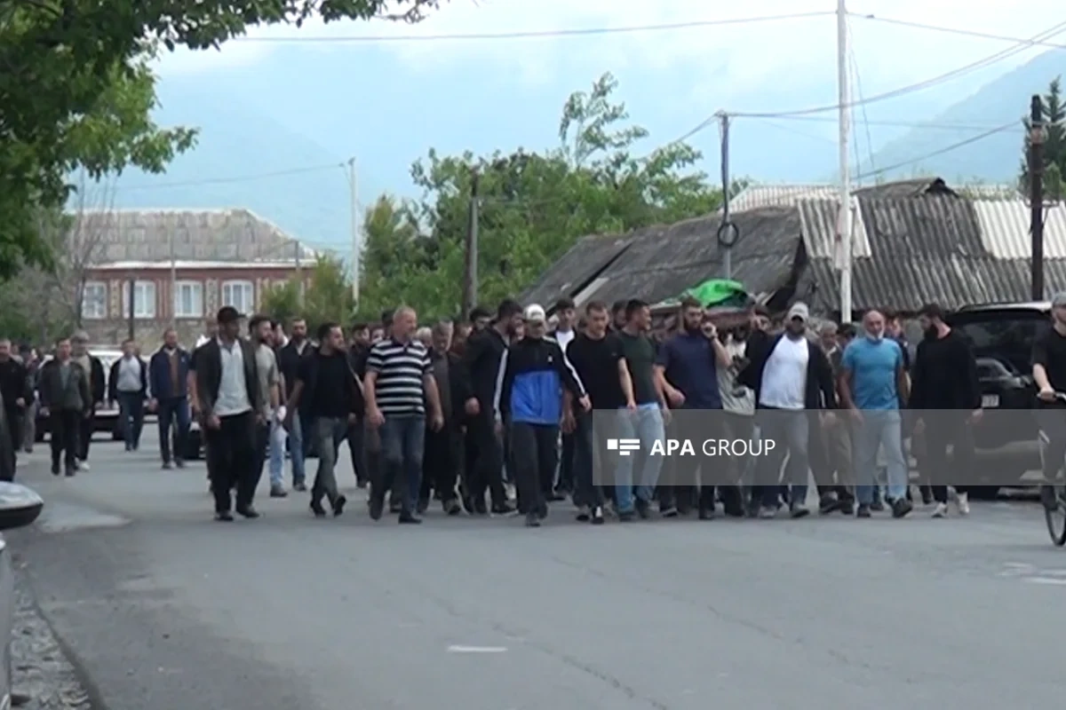 Azov dənizində dron hücumunda həlak olan Məhəmməd Əliyev Zaqatalada dəfn olunub - FOTO