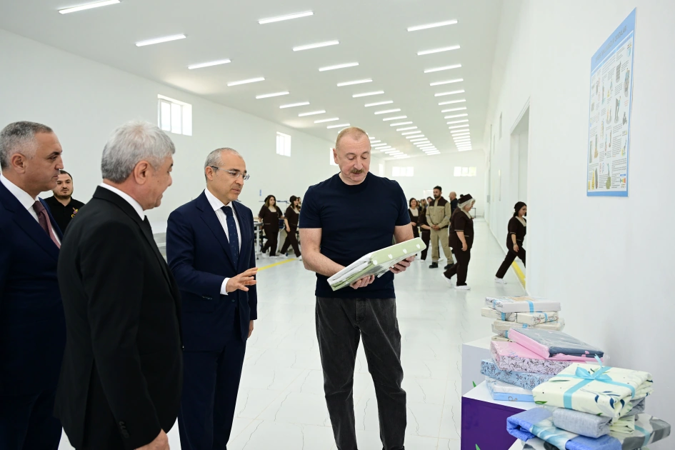 Xocalı şəhərində “Qarabağ Tekstil Evi” MMC istifadəyə verildi - FOTO