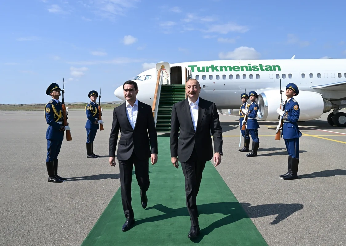 İlham Əliyev və Sərdar Berdiməhəmmədov Füzulidə - FOTO