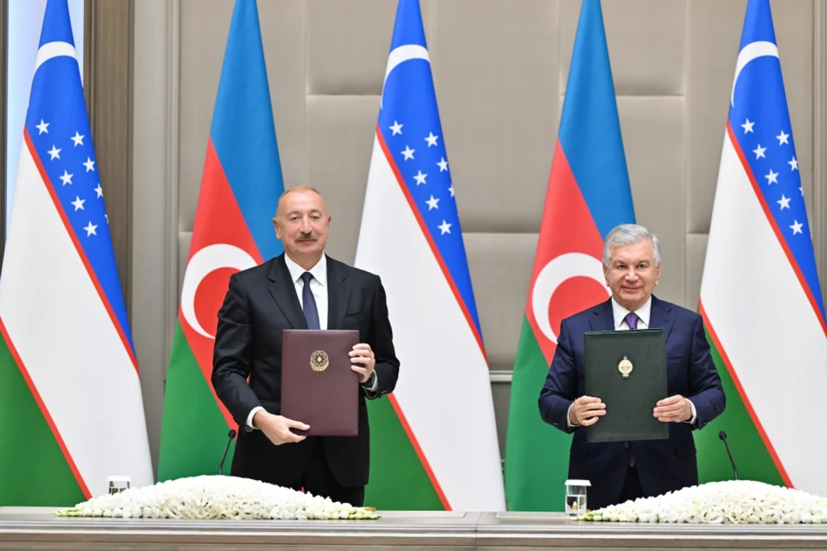 Daşkənddə Azərbaycan-Özbəkistan sənədlərinin imzalanması və mübadiləsi mərasimi olub - FOTO