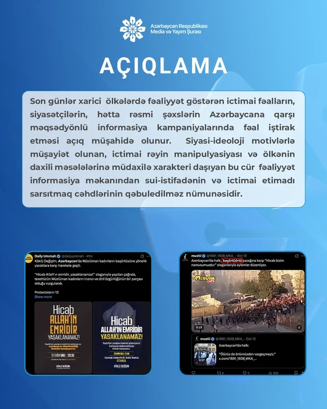"İran və Türkiyədən Azərbaycana qarşı trol hücumları intensivləşib" - Media və Yayım Şurası