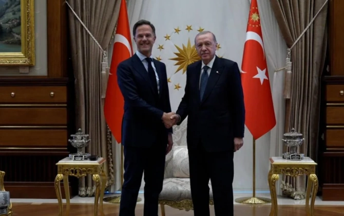 Ərdoğan NATO-nun baş katibi Mark Rütte ilə görüşüb